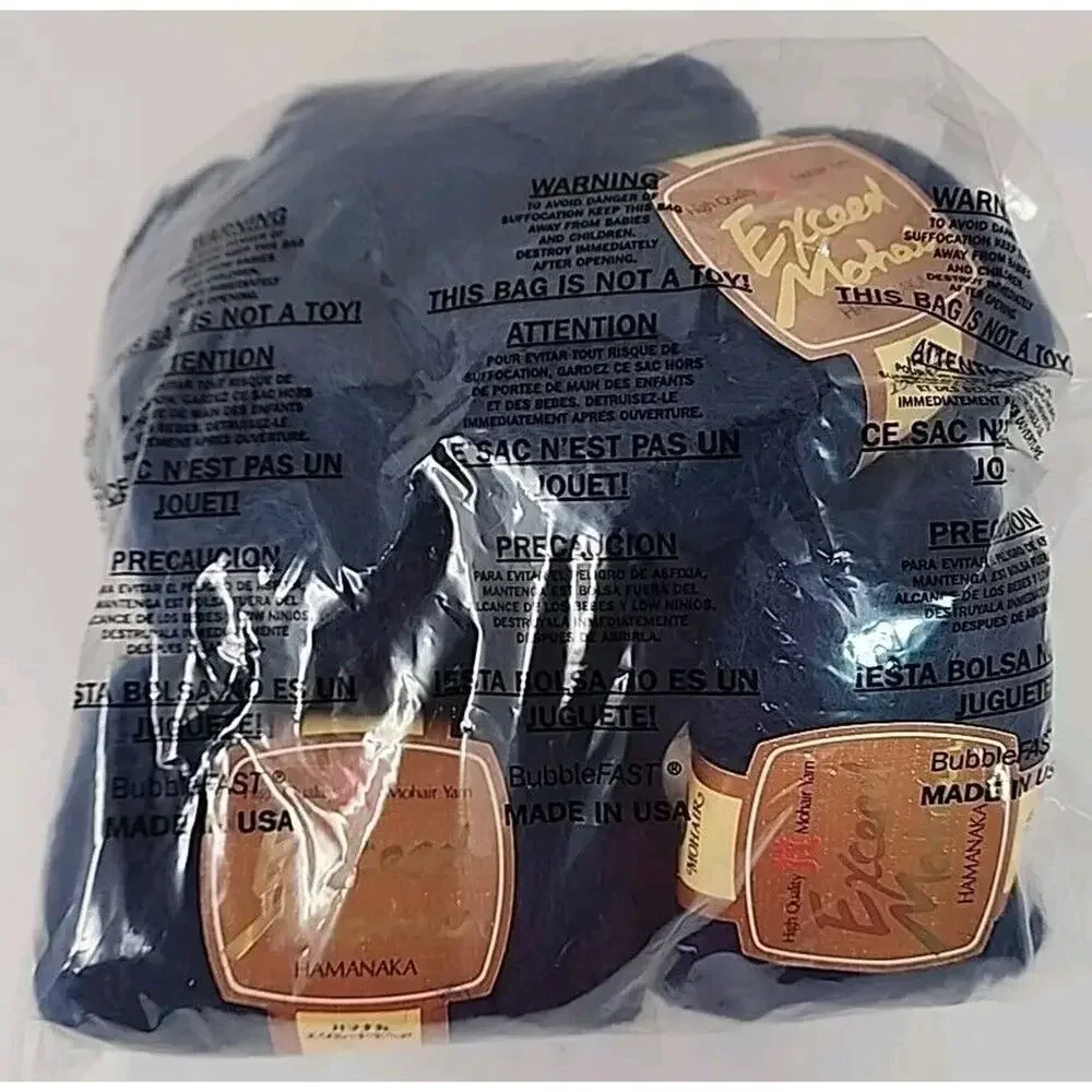 Hamanaka Exceed Mohair Wool Yarn Color 15 Dark Blue 40g Approx. 100m 5-ball set